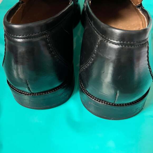 Johnston & Murphy Black Leather Bit Loafers - Dress Shoes - Picture 4 of 8